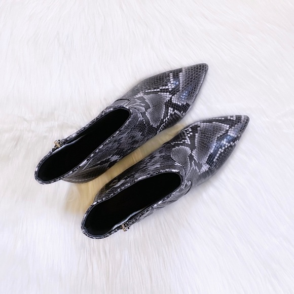 All Saints Aster Snake Embossed Booties - Picture 4 of 12